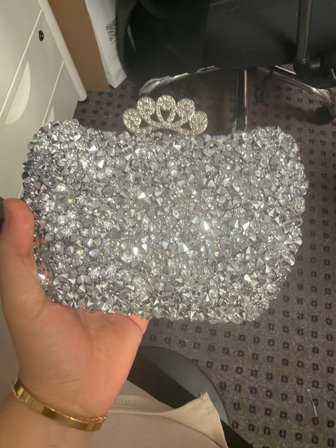 Silberne Krone Tasche