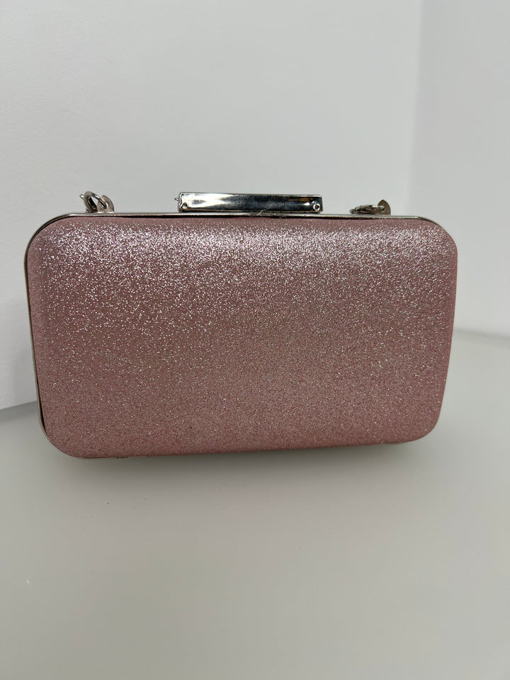 Rosa Glitter Clutch