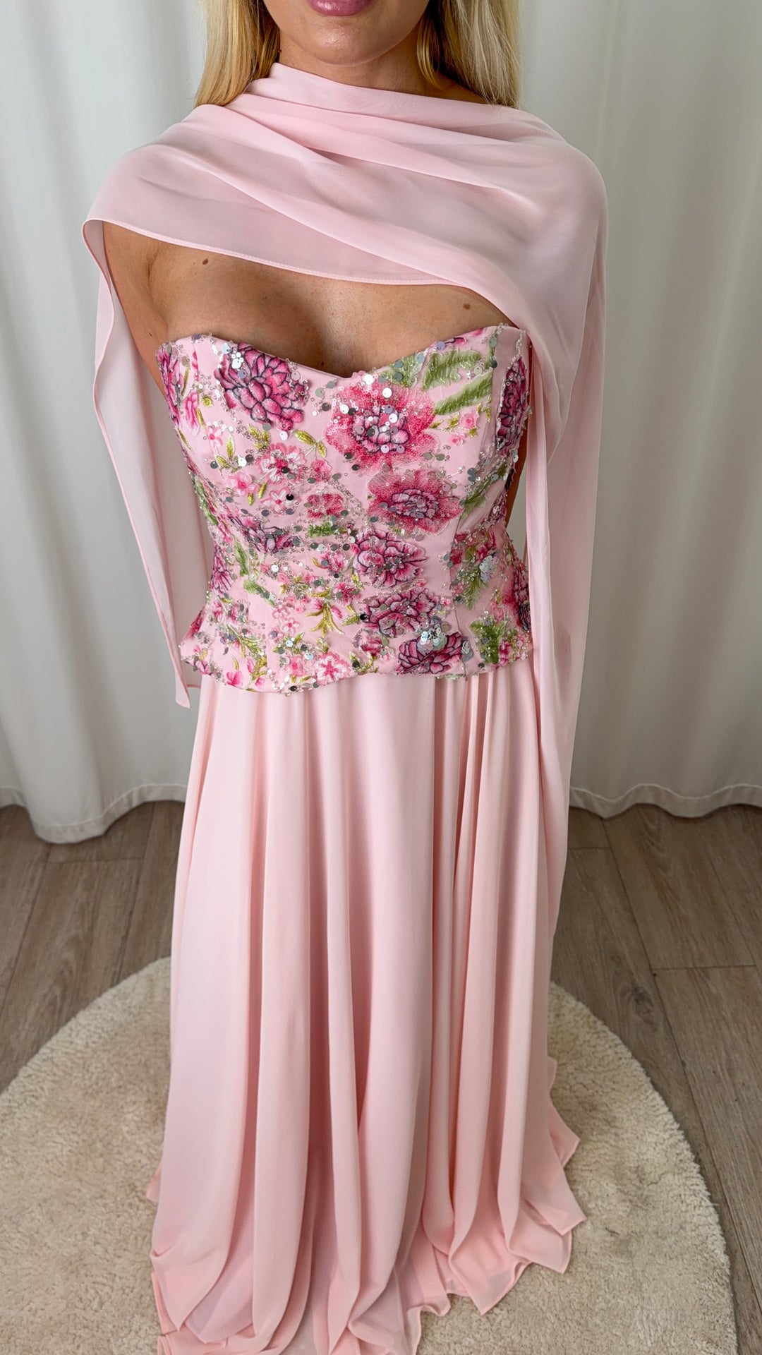 Soft Pink Flower Dress