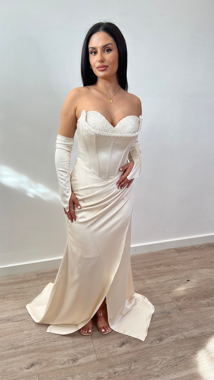 Beige Lady Dress
