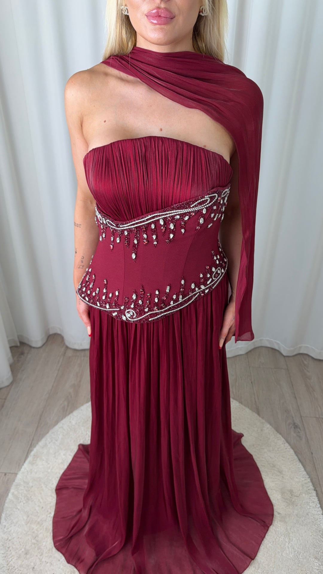 Bordeaux Corsett Dress