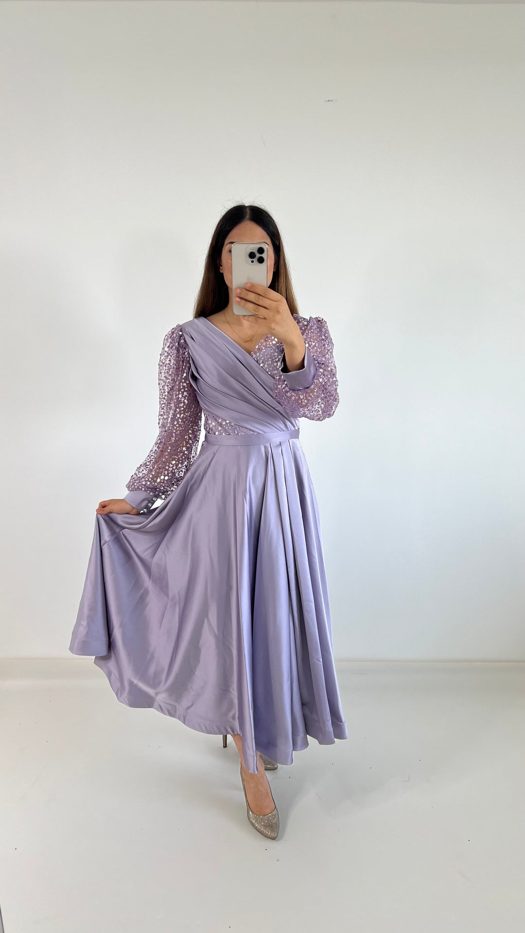 Ayla Midi Kleid Purple