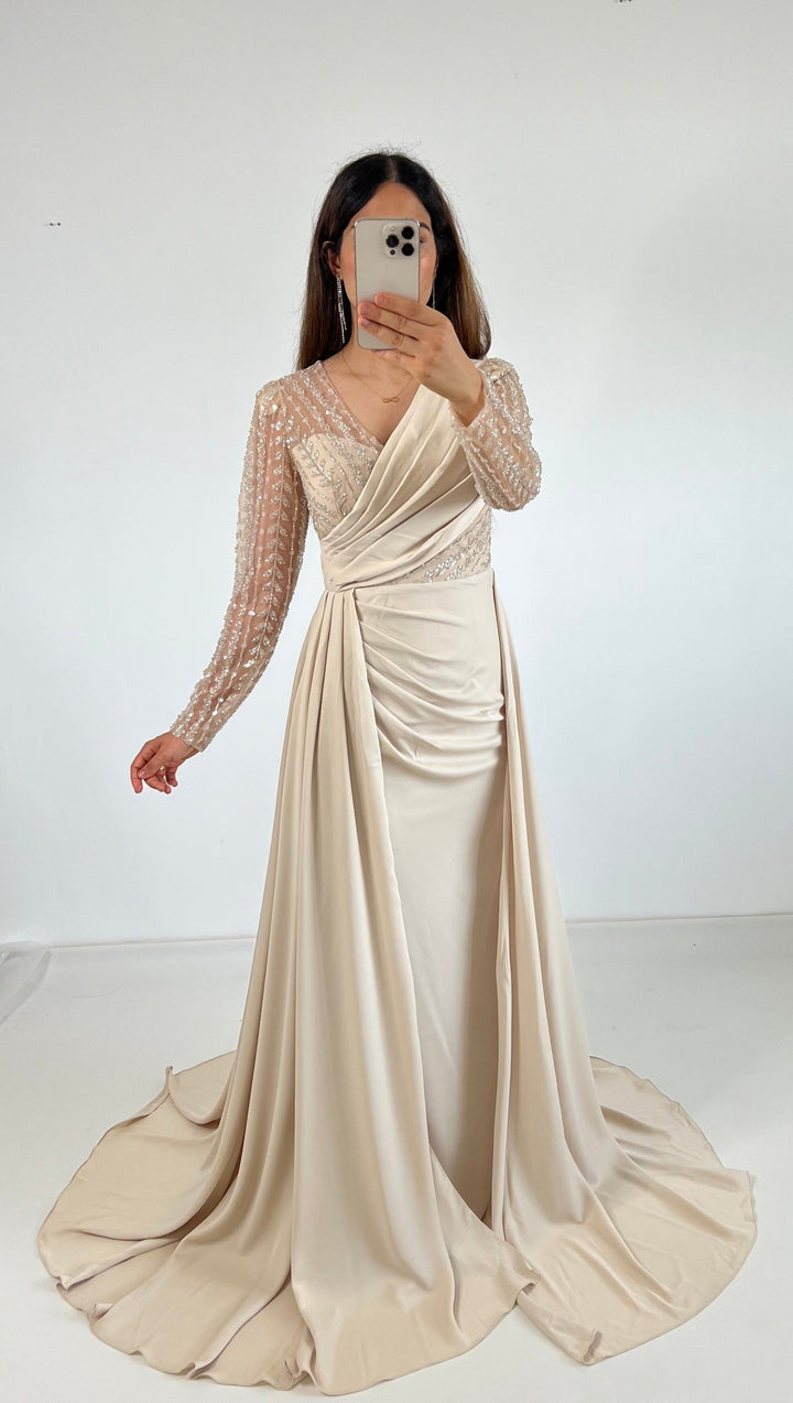 The Sarah Dress Beige