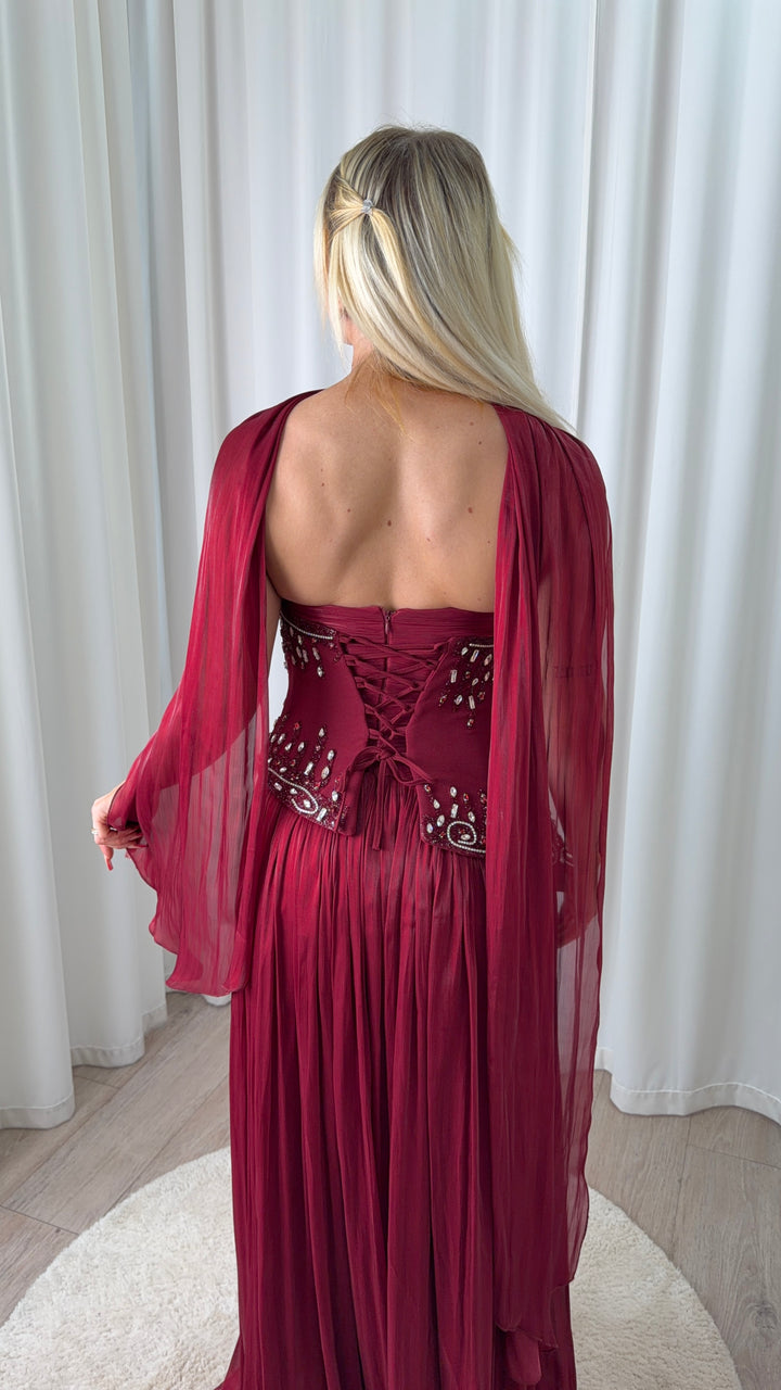 Bordeaux Corsett Dress