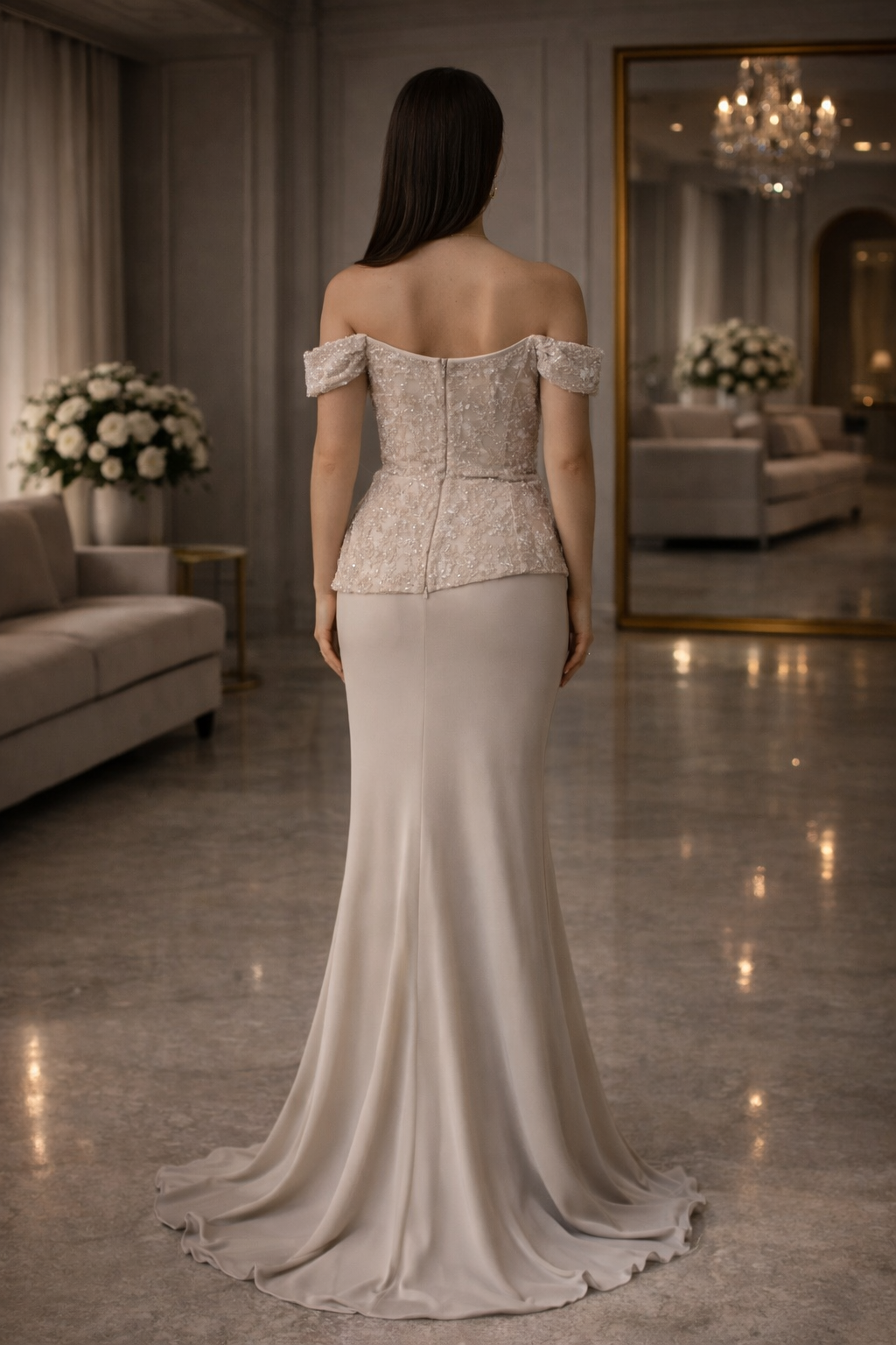 Elira Dress – Beige