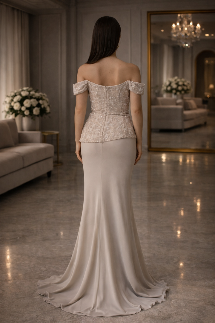 Elira Dress – Beige