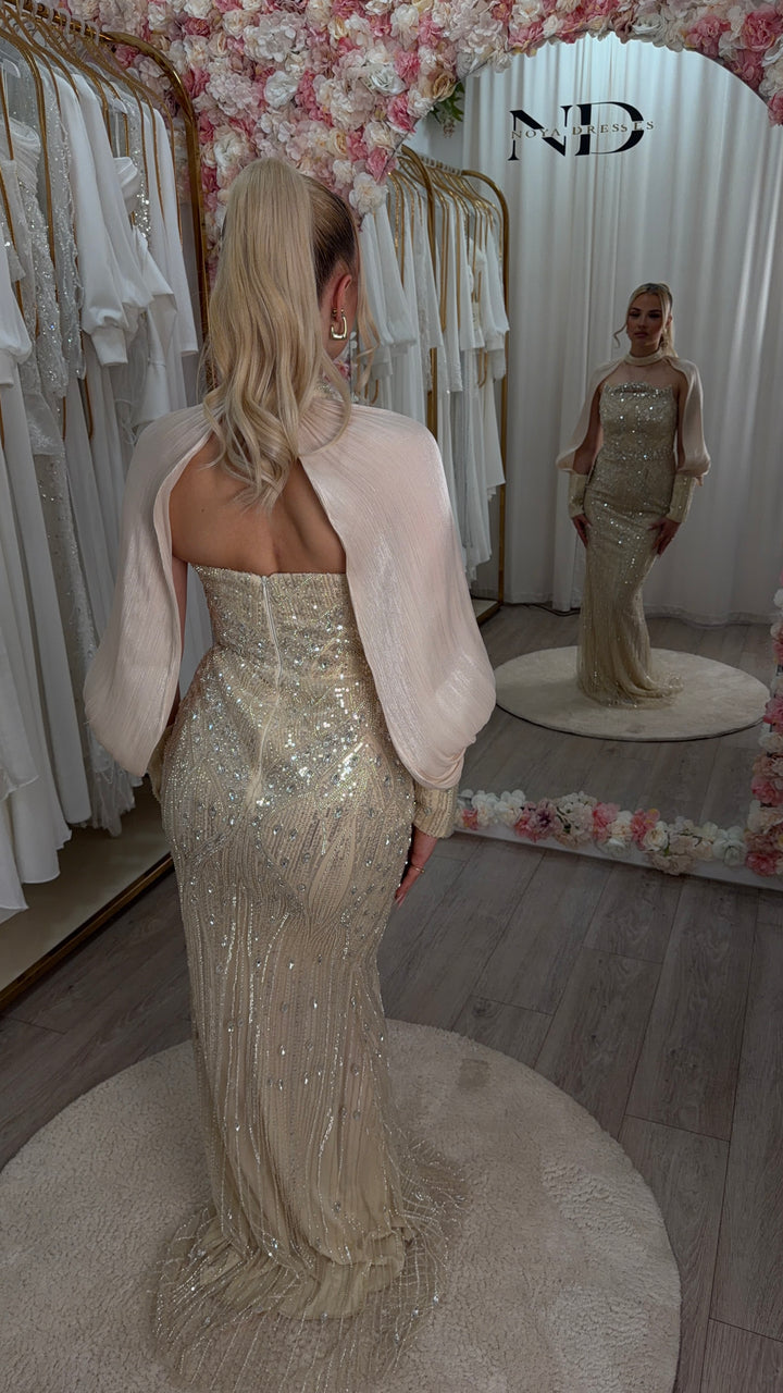 Champagne Royal Pearl Gown