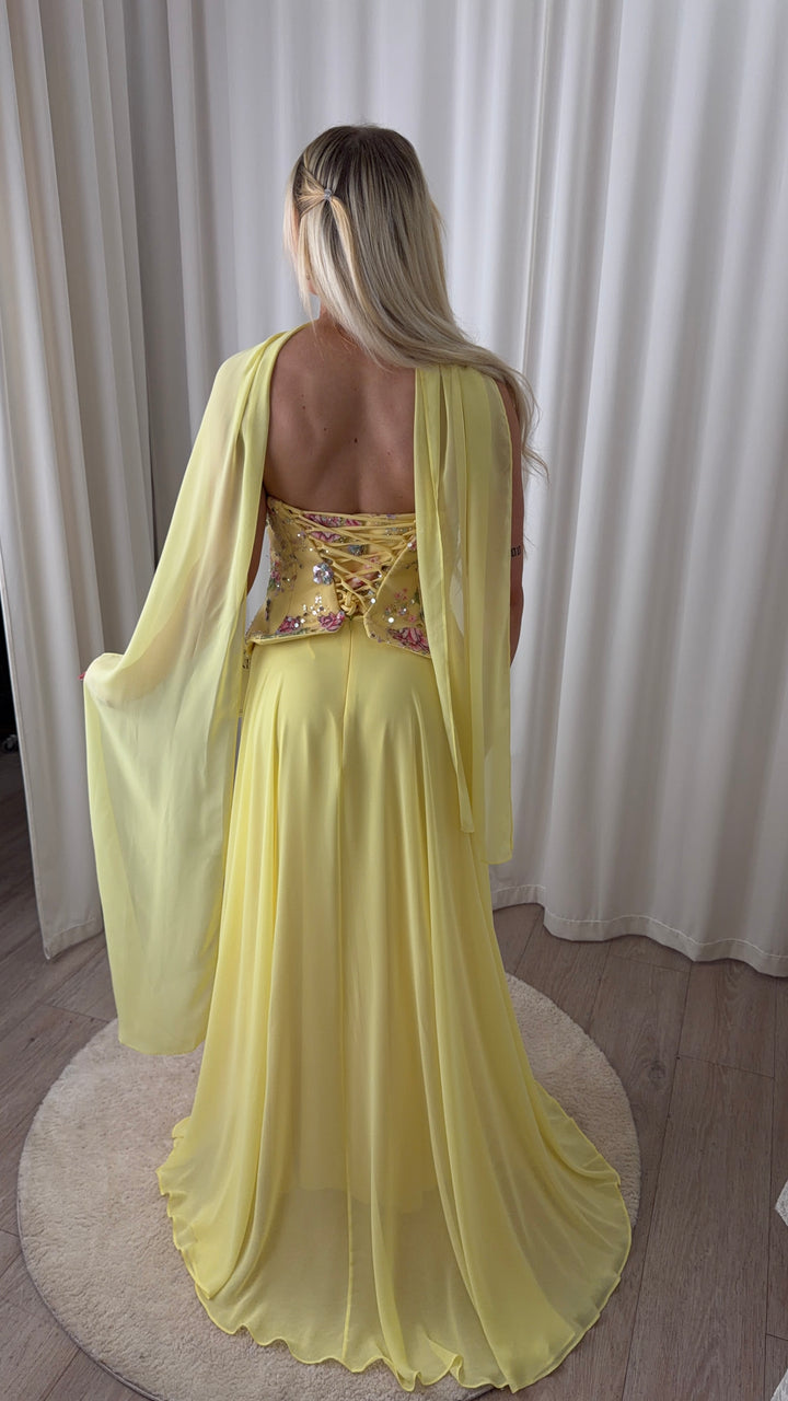 Butteryellow Flower Dress